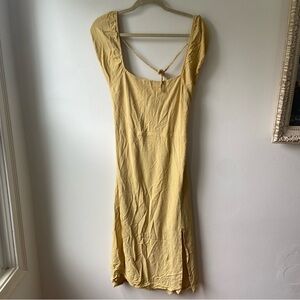 La Hearts Backless Yellow Dress